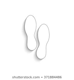 Shoeprint Footprint Icon Trendy Outline Style Stock Vector Royalty
