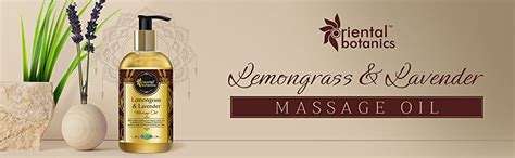 Oriental Botanics Lemongrass And Lavender Body Massage Oil 200 Ml With Lemongrass And Lavender For