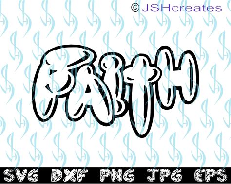 Faith Svg Faith One Word Svg Graffiti Bubble Letters Cut Etsy