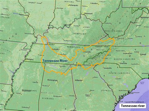 Tennessee River Map Where Is Tennessee River Located