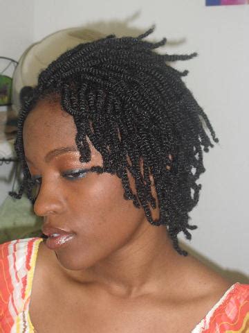 African braids on each side form a thick crown starting from the front and ending in an elaborately. Yarn twist short braids - thirstyroots.com: Black Hairstyles