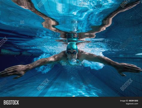 Fit Swimmer Training Image Photo Free Trial Bigstock