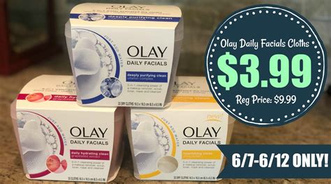 Olay Daily Facials Dry Cloths Only 399 At Kroger 5x Digital Coupon