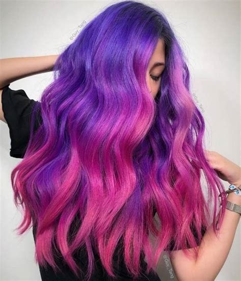 Peach hair color is easier to achieve and maintain than you think—check out advice from experts and photo inspiration inside. Fun and Fab Shades of Purple Ombre Hair
