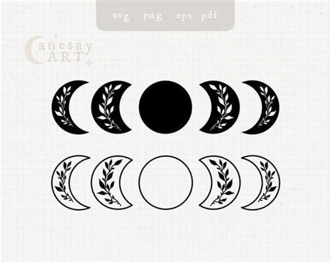 Moon Phases Svg Moon Svg Tripple Moon Svg Files For Cricut Etsy My