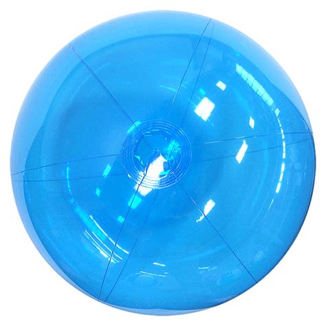 Beach Balls From Small To Giants 24 Translucent Blue