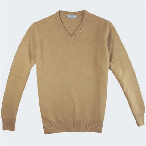 Look for classic patterns and. Best Yarn V-neck Camel Extra Thin Wool Sweater