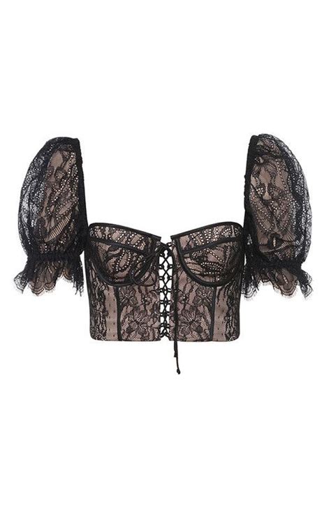 Clothing Tops Susana Black Lace Corset Top In 2020