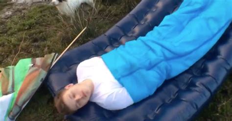 Watch Prankster Drag Sleeping Friend Into A Lake On An Airbed And Watch