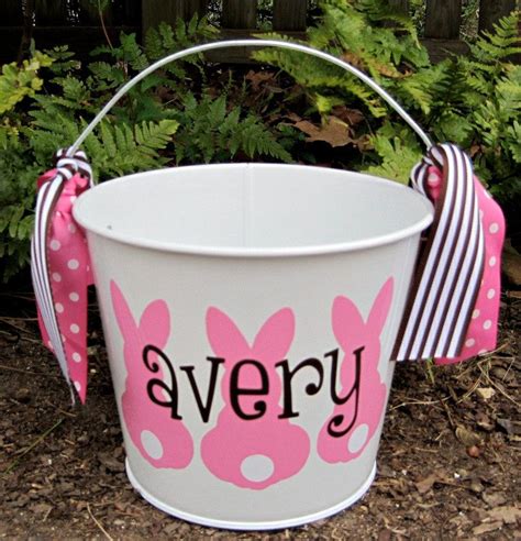 Personalized Easter Bucket Coulda Make With The Silhouette