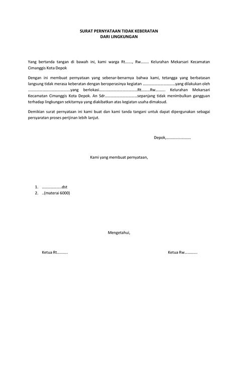 Pdf Surat Pernyataan Tidak Keberatan Dari · Pdf Filesurat Pernyataan