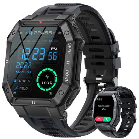 Eigiis Smart Watch For Men Smartwatches With Bluetooth Call Function 1 86” Hd Military Fitness
