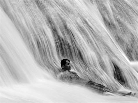 Young Man Relaxing On Waterfall Smithsonian Photo Contest