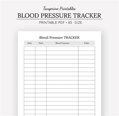 Printable Blood Pressure Tracking Chart Plmlemon