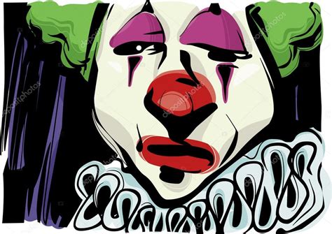 Sad Clown Drawing Illustration Stock Vector Image By ©izakowski 59829855