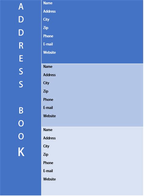 20 Free Address Book Templates In Ms Word Format One Click Download