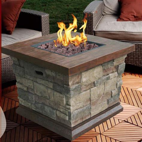 Darby Home Co Clitheroe Faux Stone Propane Fire Pit Table Wayfair