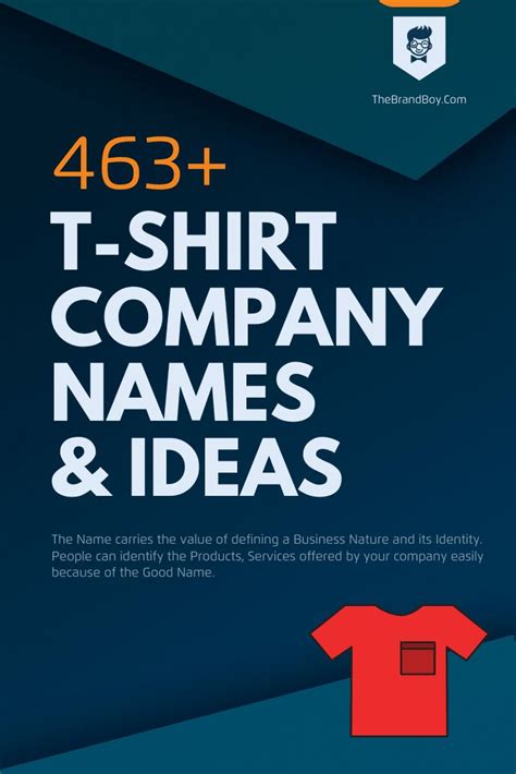 701 Unique T Shirt Brand Names That You Can Use Tshirt Printing