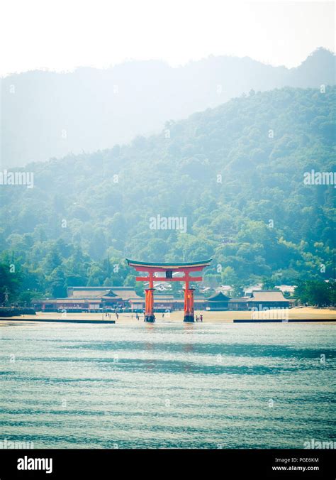 The Famous Floating Torii Gate Of Itsukushima Shrine Itsukushima Jinja