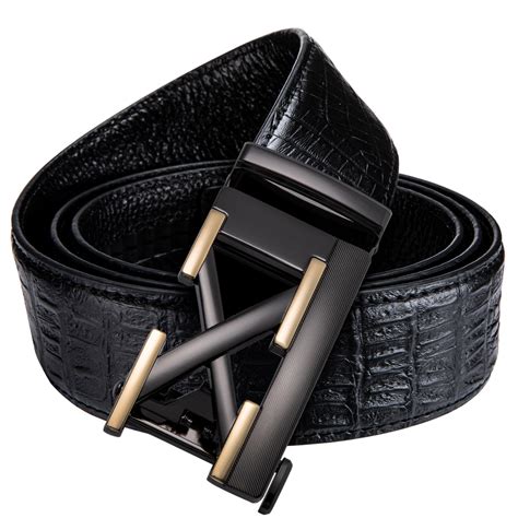 Dibangu Luxury Casual Mens Belt Classic Black Leather Belts For Jeans Mens Casual Automaitc