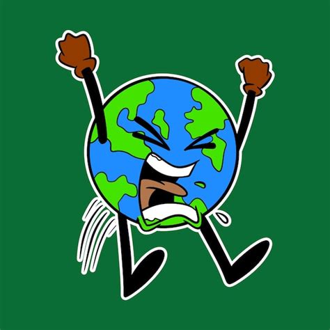 Premium Vector Earth Planet Mascot Cartoon Illustration