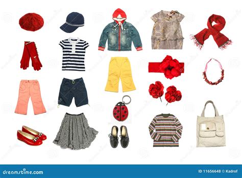 Kids Clothes And Accessories Set Royalty Free Stock Photos Image