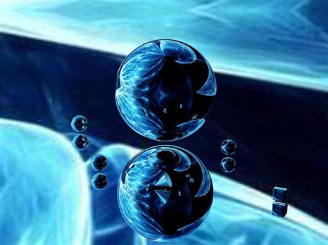 3d Ball Blue Cgi Digital Art Reflection Abstract Hd Desktop Wallpaper
