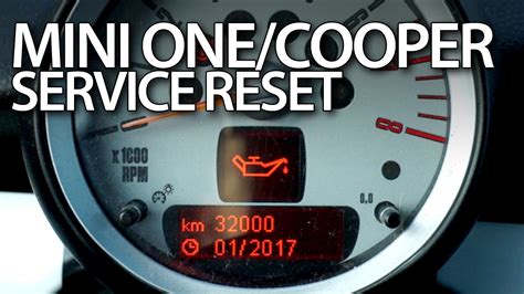 Mini One Cooper Service Reset Mr