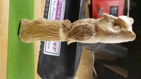 Owl Carving Done Dremelwhittling Youtube