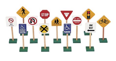 Guidecraft Block Play Traffic Signs Set Of 7
