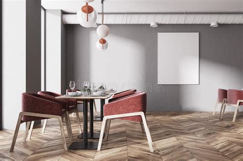 Meticulously built from rugged solid steel, the tolix style cafe chair has a distinct industrial vibe. Red Chairs Loft Cafe Interior, Poster Stock Illustration - Illustration of drink, furniture ...