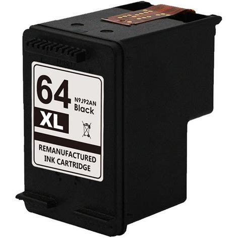 Mycartridge remanufactured ink cartridge replacement for hp 64xl 64 fit hp tango x, envy photo 6220 6230 6252 6255 6258. HP N9J92AN Black Ink Cartridge-HP #64XL