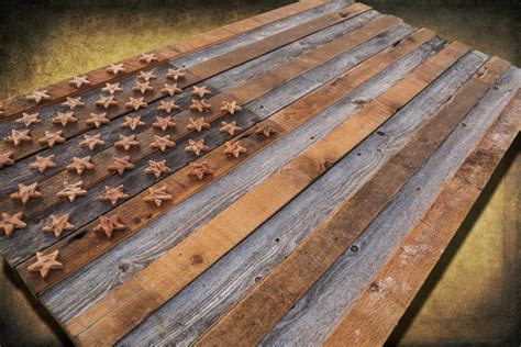 Barnwood American Flag 100 Year Old Wood One Of A Kind 3d Wooden