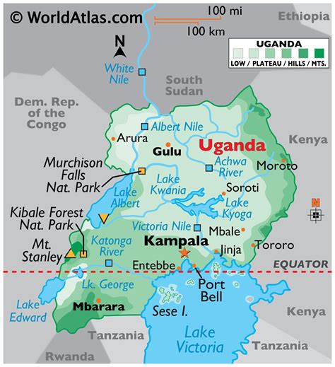 Uganda Large Color Map