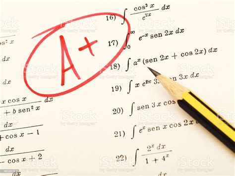 Excellent Grades On Exam Of Mathematics Stock Photo Istock