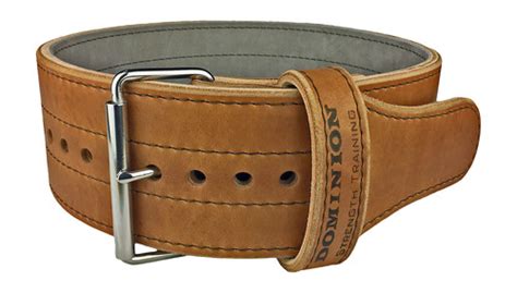 Dominion 4in Leather Weightlifting Belt Single Prong For Men And Women
