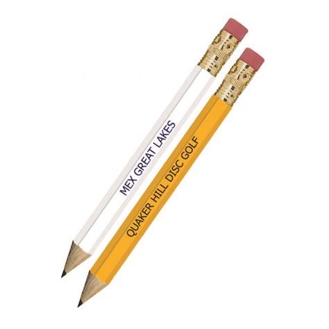 Custom Hex Golf Pencils 1 Line