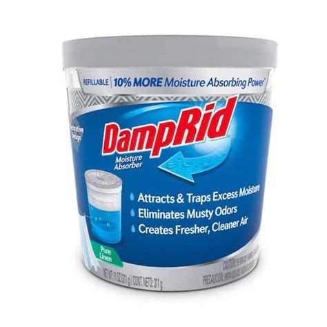 Damprid 11 Oz Pure Linen Scent Moisture Absorber Refill Fg01plsb The