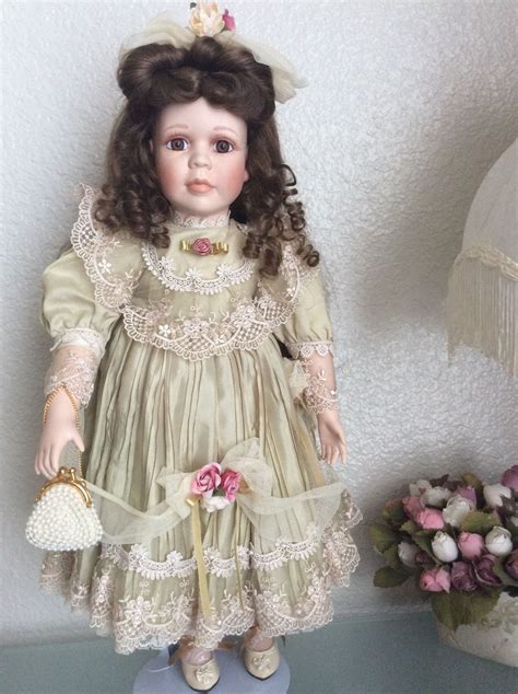 Vintage Milestone Christine Doll 20 Porcelain Cloth Pursestand By