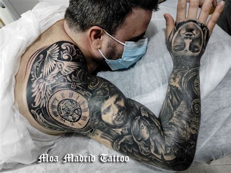 Gran Tatuaje De Brazo Entero Hombro Y Mano En Realismo Moa Madrid Tattoo