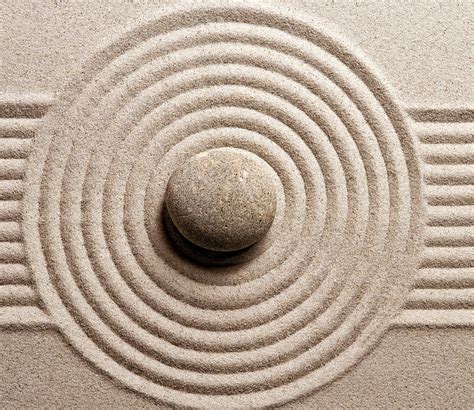 Hd Wallpaper Gray Rock Stone Sand Harmony Zen Rock Garden