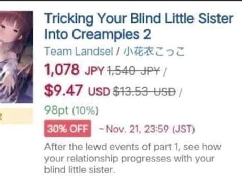 Tricking Your Blind Little Sister Into Creampies 2 Team Landsel 1 078 So 98pt 10 ~nov 21
