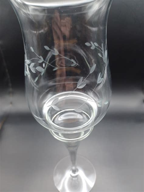 Vintage Princess House Hurricane Lamp Candle Holder Etched - Etsy