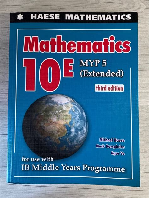 Haese Mathematics 10 Myp 5 Extended 3rd Edition 興趣及遊戲 書本 And 文具 教科書