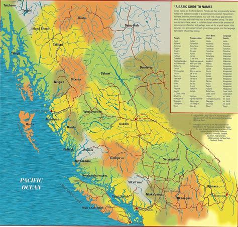 First Nations Peoples of British Columbia Map - Indigenous Peoples Resources