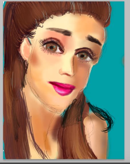 Ariana Grande Digital Portrait Painting