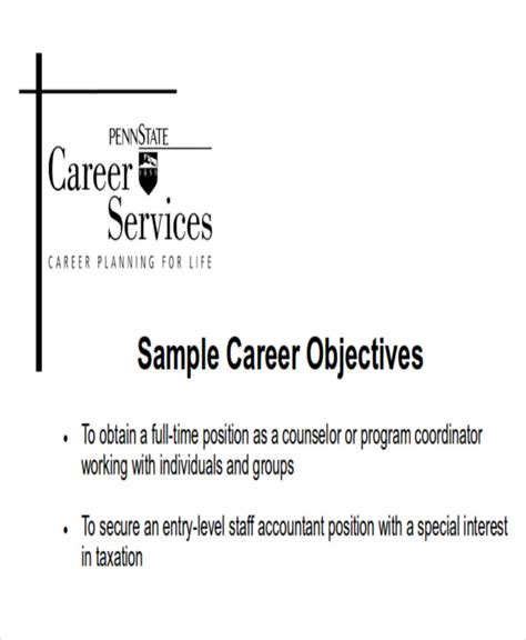 Examples say, employers look at a cv for 6 seconds on an average. FREE 7+ Career Objectives Samples in MS Word | PDF