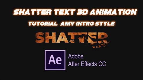 An after effects text layer is a simple vector file, meaning the layer will continuously rasterize as i change the scale or font size. Tutorial AMV 【Shatter text 3D animation】After effect / AMV ...