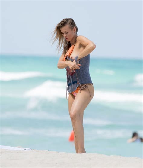 Joanna Krupa Suffers Nipslip On Miami Beach