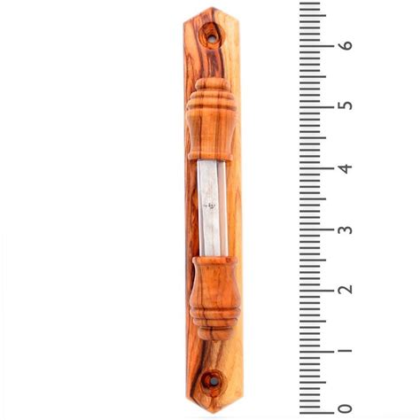 Olive Wood Mezuzah With Display Small Made In Israel Mezuzah Master